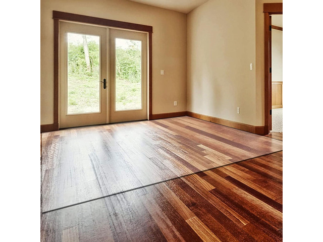 Clear Office Chair Mats, 0.06' Thick Transparent Heavy Duty Hard Chair Mat for Wood Floors, Rectangular Home Carpet Protector, Can Be Cut