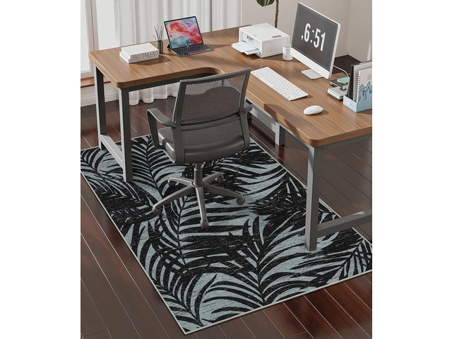 chakme Office Chair Mat for Hardwood Floor, 48'x36' Easy Glide Computer Desk Mat Protector for Rolling Chair Under Desk Rug Nonslip Backing,...