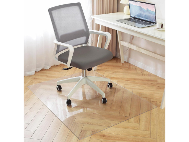 Clear Office Chair Mat for Hardwood Floor, 30 x 48 Inch Desk Chair Mat, Plastic Floor Protectors for Chairs, Heavy Duty Wood Tile Floor Mats for...