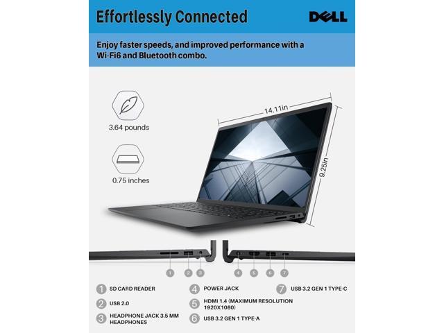Dell Inspiron 15 3530 15.6 FHD Touchscreen Laptop Computer, with Office 2024 Lifetime License, Intel 13th Gen Core i7-1355U Up to 5.0 GHz, Wi-Fi 6,...