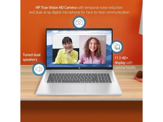 HP 17 inch Laptop, Microsoft Office Lifetime License & Windows 11 Pro, 17.3' FHD Display, AMD Ryzen 5 7430U, AMD Radeon Graphics, Anti-Glare,Wi-Fi...
