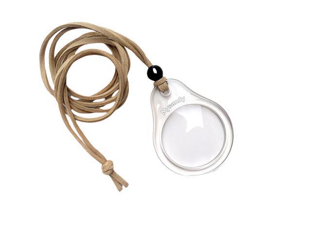 Mysandy 3X Travel Magnifier Necklace - Waterproof Map Reader with Leather Lanyard, Compact Currency Magnifying Glass for Backpacking - Gift-Ready...