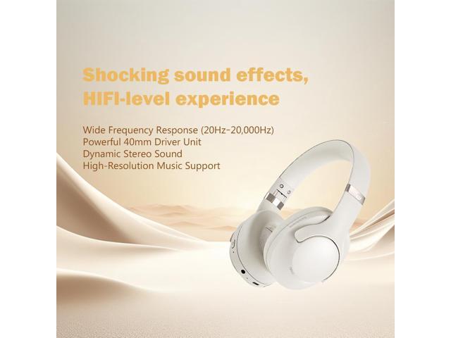 BDI Active Noise Cancelling Wireless Headphones with Hi-Fi Audio, Comfortable for Travel/Office/Game