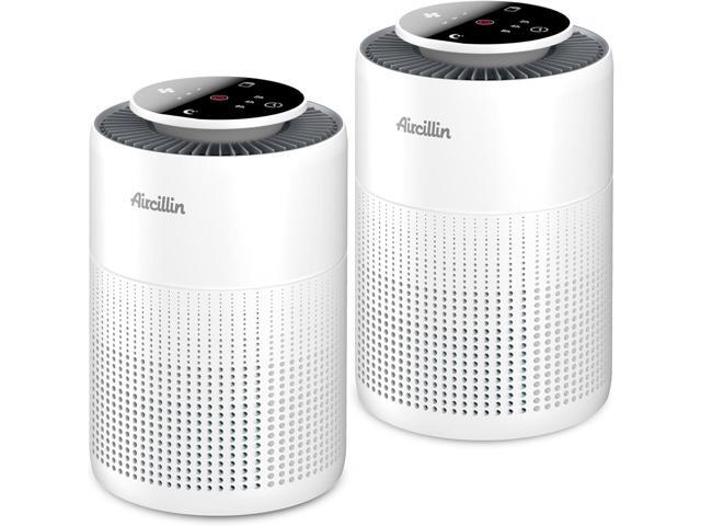 2 Pack Air Purifiers for Home Bedroom H13 True HEPA Air Filter Cleaner, Odor Eliminator, Remove Smoke Dust Pollen Pet Dander, Night Light For Home...
