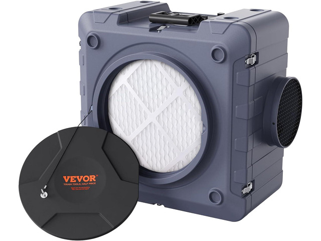 Air Scrubber with 3-Stage Filtration, Stackable Negative Air Machine 550 CFM, Air Cleaner with MERV10, Carbon, H13 HEPA, for Home, Industrial and...