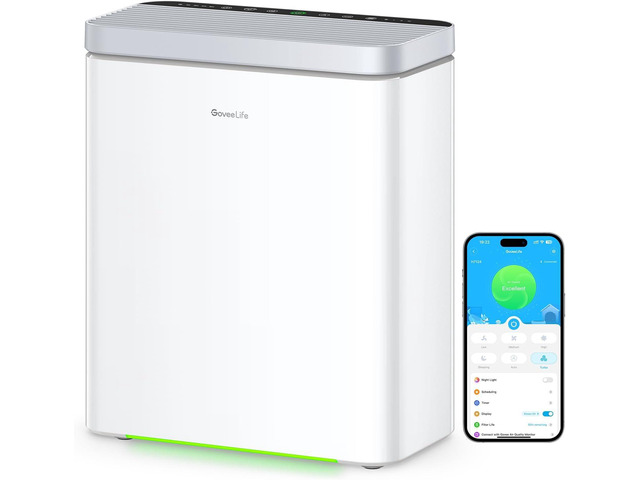 Smart Air Purifier for Home Large Rooms, Covers up to 1046 ftÂ², PM2.5 Monitor, Sleep Mode, 3-in-1 Filter Air Purifier with App and Alexa Control...