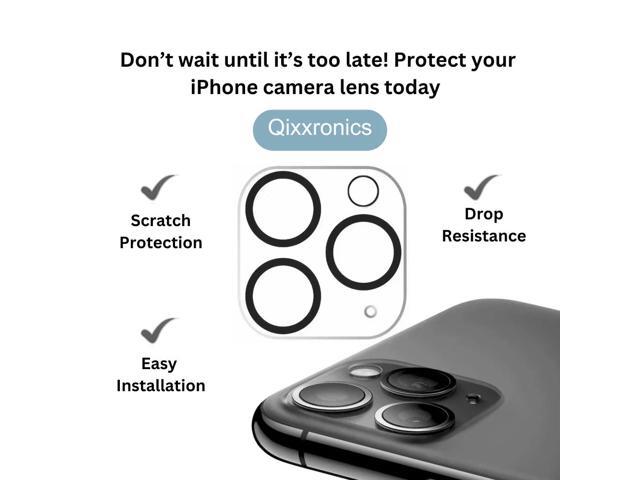 Qixxronics 3-PACK Camera Lens Protector Compatible with iPhone 11 Pro Camera Lens Tempered Glass Protector [Night Circle]