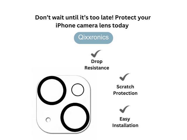 Qixxronics 3-PACK Camera Lens Protector Compatible with iPhone 14 Camera Lens Tempered Glass Protector [Night Circle]