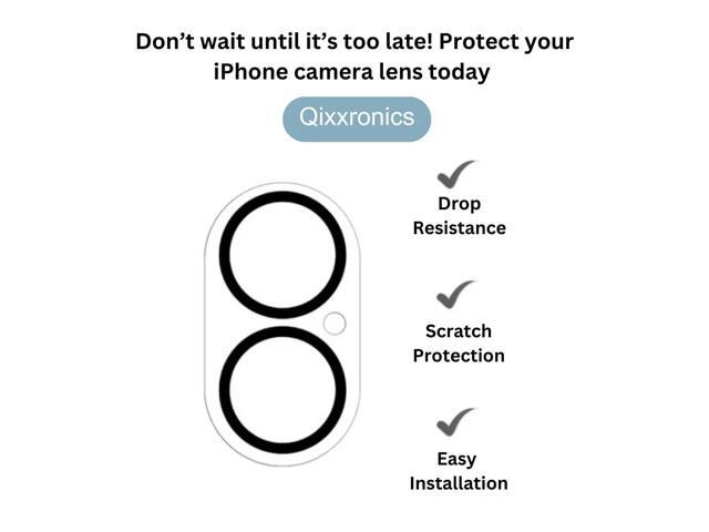 Qixxronics 3-PACK Camera Lens Protector Compatible with iPhone 16 Camera Lens Tempered Glass Protector [Night Circle]