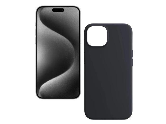 Qixxronics for iPhone 16 Pro Silicone Case Black Shockproof Slim Design Phone Case Cover