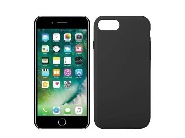 Qixxronics for iPhone 7 / iPhone 8 Silicone Case Black Shockproof Slim Design Phone Case Cover