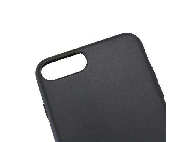 Qixxronics for iPhone 7 plus / iPhone 8 Plus Silicone Case Black Shockproof Slim Phone Case Cover