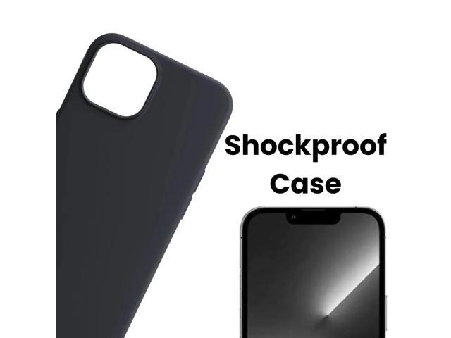 Qixxronics for iPhone 13 Silicone Case Black Shockproof Slim Design Phone Case Cover