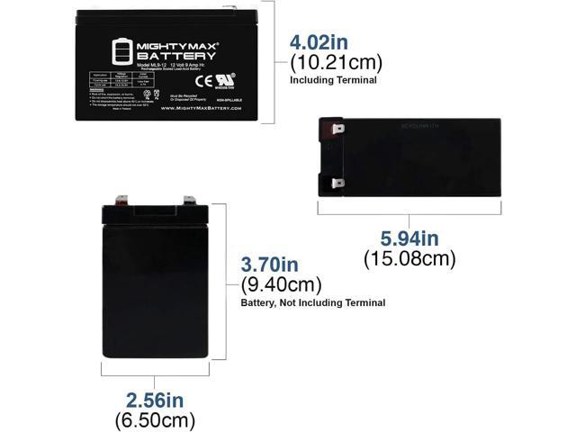 Mighty Max Battery 12V 9Ah Replacement UPS Battery for APC Back-UPS ES BE725BB
