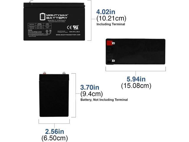 Mighty Max Battery ML8-12 - 12V 8AH Replacement for APC Back-UPS ES 500 Battery