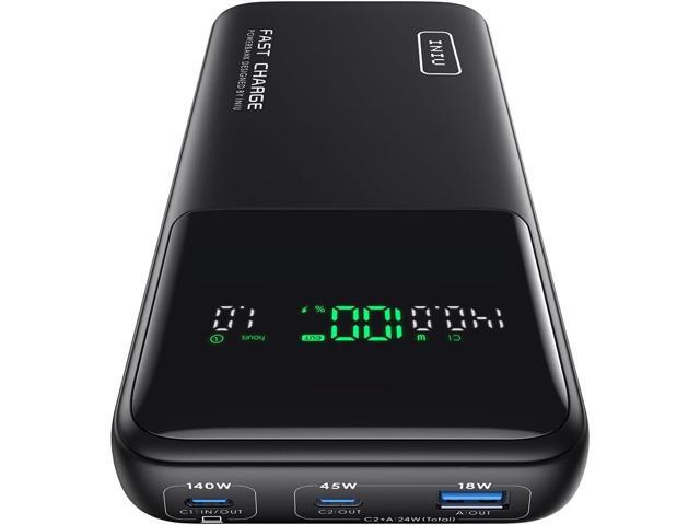 INIU 140W Power Bank, 27000mAh High Capacity Laptop Portable Charger, USB C in & Out Tablet Powerbank, Digital Display Phone Charger, Travel Charger...