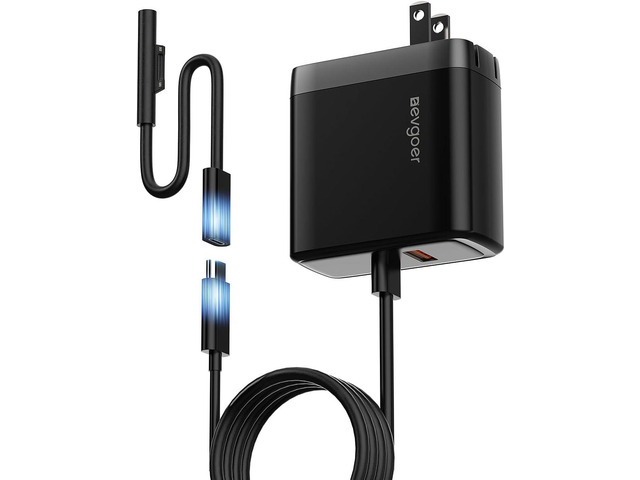 65W Surface Pro Charger,Microsoft Windows Surface Charger for Surface Pro 3/4/5/6/7/8/9/10/X/11/12 Power Adapter,Compatible for Both Microsoft...