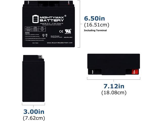 Mighty Max Battery 12V 18AH SLA Battery Replacement for Apex APX12180