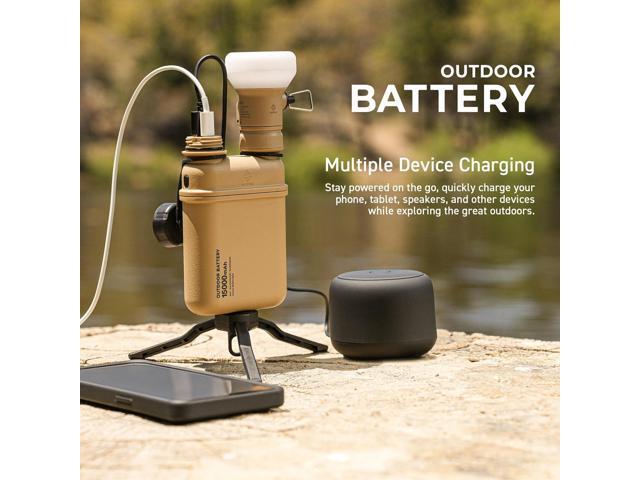 ELECOM NESTOUT Rugged Power Bank, 15000mAh Outdoor Charger, 32W USB-C Fast Charging PD, Waterproof IP67, Durable Shockproof, Battery Pack for...