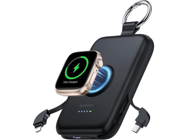 RORRY Portable Charger, 10000mAh PD 20W Fast Charging Portable Charger Power Bank with Built in Cables, Travel Battery Pack for iPhone...