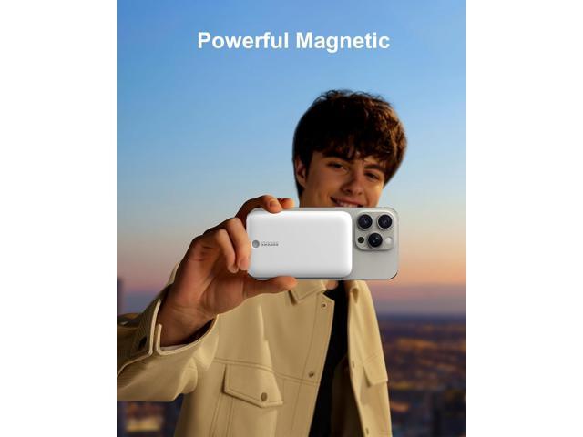 AsperX Magnetic Power Bank, 10,000mAh Wireless Portable Charger with 15W Max Fast Charging, Battery Pack with USB-C Cable for iPhone 16/15 Series,...