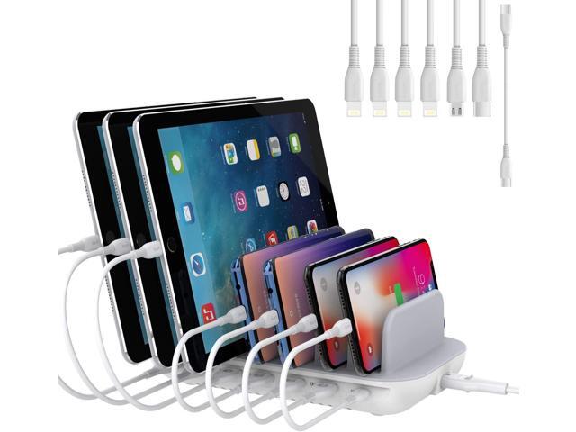 SooPii 70W 7 Port Charging Station for Multiple Devices,Charger Station with One 30W Power Delivery Port for Laptops,and 6 USB Ports for Smart...