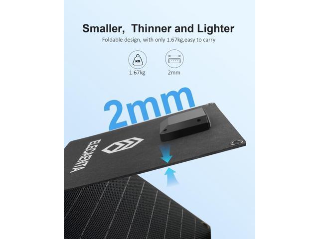 ELECAENTA 60W Portable Solar Panel for Power Station, USB C & USB A and DC 18V Output, IP68 Waterproof, Foldable ETFE Solar Charger, Compatible...