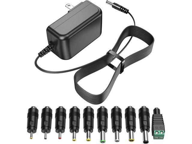 12V 3A Power Supply 12 Volt Charger 3000mA 36W Max Regulated Switching AC to DC Cord Adapter with 10 Replacement Connector 100V - 240V Input...