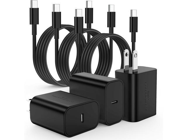 3Pack 45W USB C Charger for Samsung Galaxy S24 Ultra, Super Quite Fast Charging Type C Block with 6FT C to C Cord for Samsung Galaxy Tab S9 S8 S23...