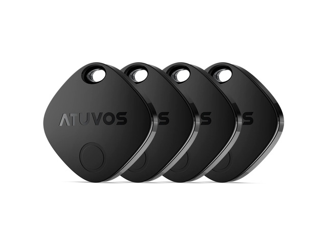Air Tracker Tags-4 Pack, Bluetooth Luggage Tracker Works with Apple Find My APP (iOS Only, Not for Android), Keys Finder and Item Locator for...
