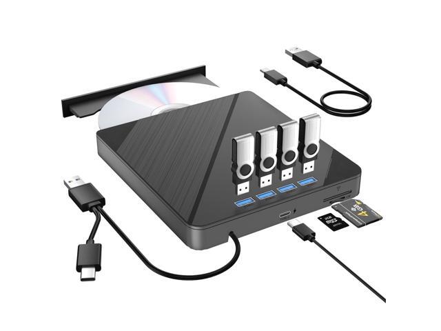 _Mega Bran 7 IN1External CD/DVD Drive for Laptop, CD Burner CD/DVD +/-RW Optical Drive, Slim Portable DVD CD ROM Rewriter Writer Duplicator for...