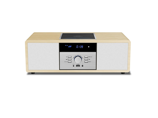 Bluetooth Stereo System for Home with CD Player, Vintage Wooden Hi-Fi Music System with Bluetooth, FM Radio, AUX & USB Input, Remote Control,...
