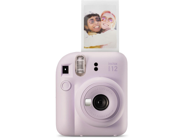 Instax Mini 12 Instant Camera - Lilac Purple Automatic exposure with selfie mirror and parallax correction for photography, travel and parties