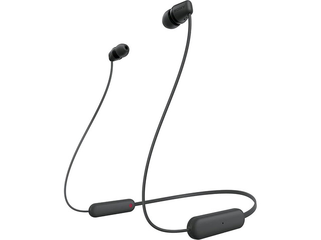 WI-C100 Wireless in-Ear Bluetooth Headphones with Built-in Mic, Black Up to 25 Hrs of Battery, Clear Hands-Free Calling, Easy Button Operation,...