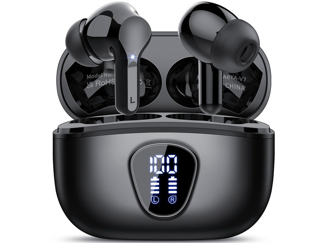 Wireless Earbuds, Bluetooth 5.4 Headphones HiFi Stereo, Bluetooth Earbuds With ENC Noise Cancelling Mic, IP7 Waterproof in Ear Earphones, 48H, LED...