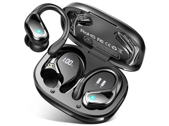 Wireless Earbud, 75Hrs Bluetooth 5.4 Headphones IP7 Waterproof for Sport, Running Wireless Earphones with ENC Noise Cancelling Mics, Deep Bass Over...