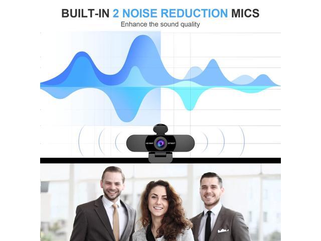 KEHIPI 1080P Webcam with Microphone, C960 Web Camera, 2 Mics Streaming Webcam, 90°FOV Computer Camera, Plug and Play USB Web Cam for Online...