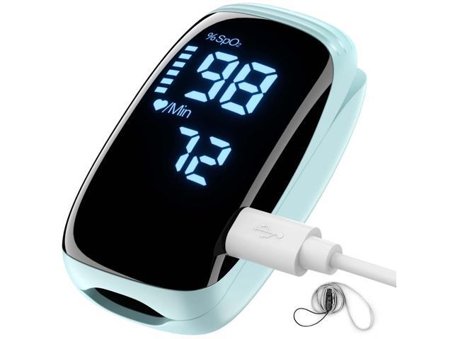 Finger Pulse Oximeter, Fingertip Blood Oxygen Saturation with Pulse Monitor Rechargeable, Accurate Spo2 Reading for Home, Outdoor SportsBlue