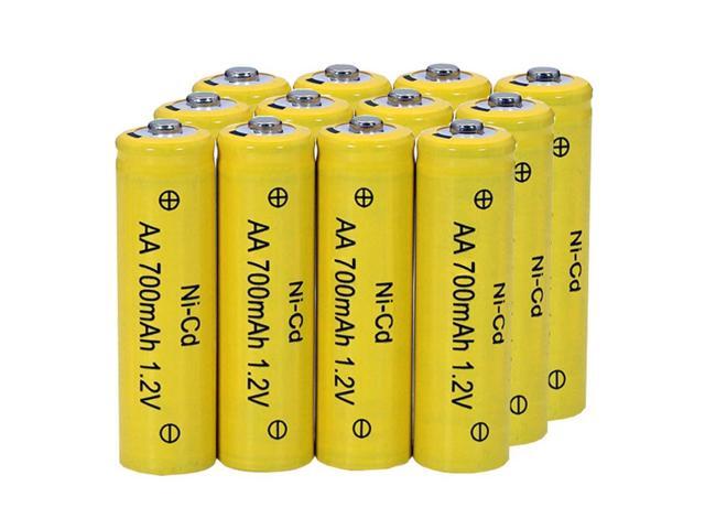 _Mega Brand 12 Packs AA Garden Ni-Cd Batteries 1.2V AA 700mAh Ni-Cd Rechargable Battery for Solar Lights,Lawn Landscape Lighting
