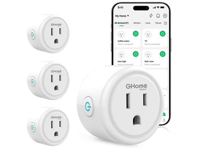 Plug, WiFi Smart Plugs that Work with Alexa and Google Home WiFi Smart Outlet Timer Indoor Light Timers with APP Remote Control, 2.4GHz WiFi Only,...