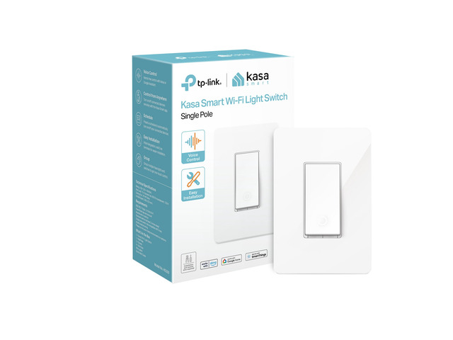 Light Switch, Single Pole, Need Neutral Wire, HS200 2.4GHz Wi-Fi, Works with Alexa & Google Home, UL Certified, No Hub Required, White