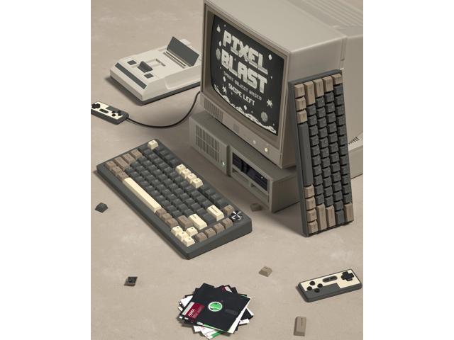 Womier Double Shot PBT Keycaps Set 138 Keys, Cherry Profile Custom Keycaps 60 65 75 100 Percent for 61/64/68/84/87/100/104/108 Retro Gaming...
