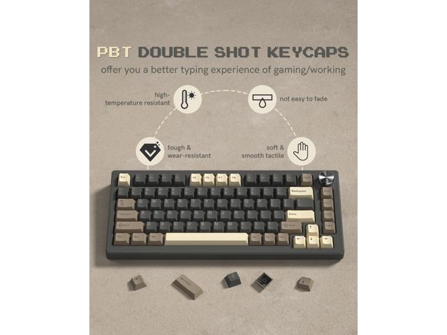 Womier Double Shot PBT Keycaps Set 138 Keys, Cherry Profile Custom Keycaps 60 65 75 100 Percent for 61/64/68/84/87/100/104/108 Retro Gaming...