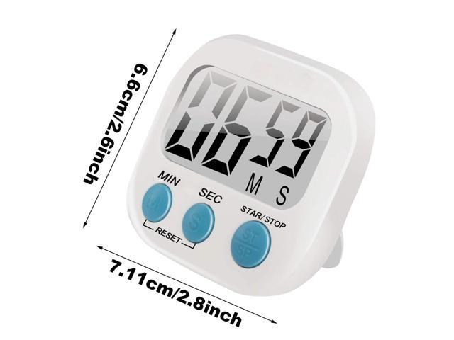 SOEWIOU 1 Package of Small Digital Kitchen Timers - Countdown & Count-Up Functions, Magnetic Back, Perfect for Cooking & Baking