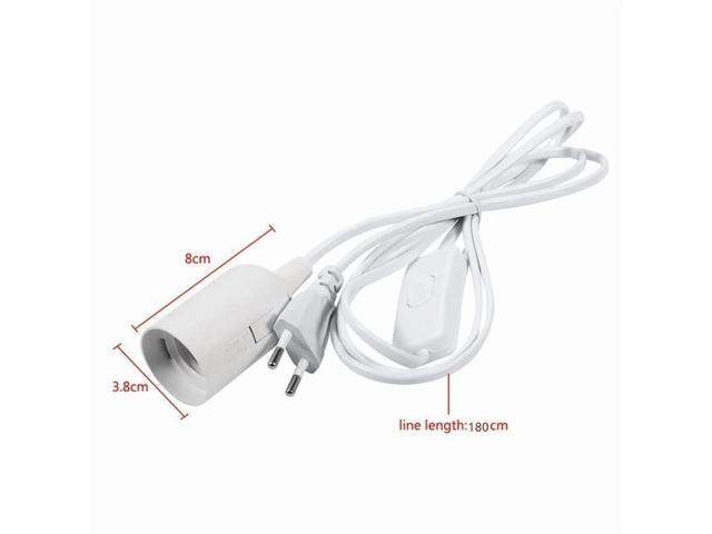 SOEWIOU 2 Pcs E26/E27 LED Light Socket with 5.9FT Extension Cord, On/Off Switch, US AC Power Plugs for Pendant Lighting Bulb Lamp - Kitchen,...