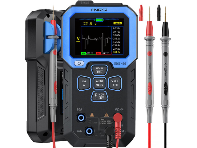 DMT-99 Digital Multimeter 9999 Counts TRMS, Rechargeable Volt Meter Auto-Ranging, Graph Recording, Anti-Burn Protection, NCV...