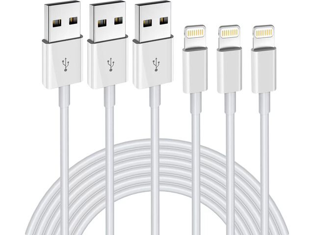 iPhone Charger Cable 3Pack 6FT/1.8M MFi Certified Lightning Cable