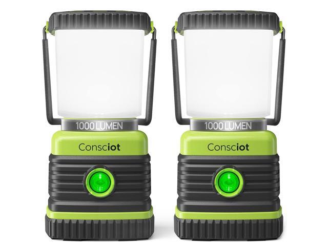 _Mega Brand LED Battery Powered Camping Lantern, 1000LM, 4 Light Modes, IPX4 Waterproof Portable Tent Flashlight for Power Outages, Emergency,...