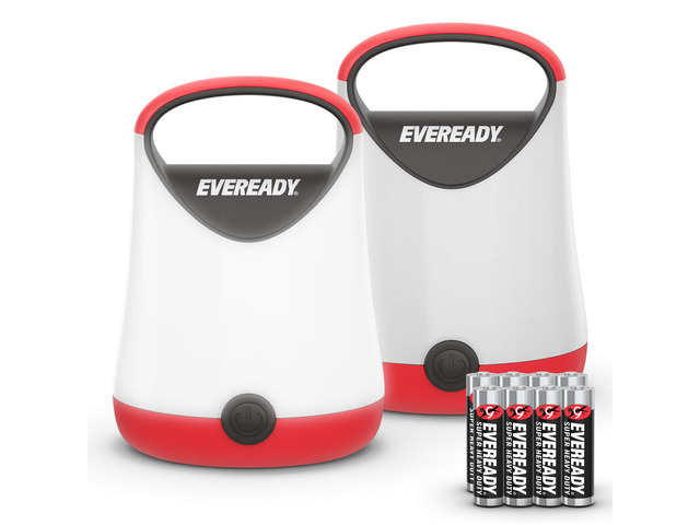 LED Camping Lantern X-250 (2-Pack), Super Bright Tent Lights, Rugged Water Resistant LED Lanterns, 100 Hour Run-time (Batteries Included), Red and...