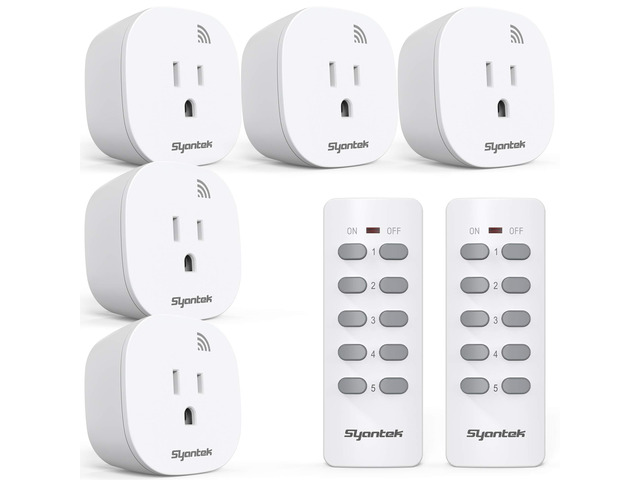 Remote Control Outlet Wireless Light Switch for Household Appliances, Expandable Remote Light Switch Kit, Up to 100 ft Range, FCC Certified, ETL...